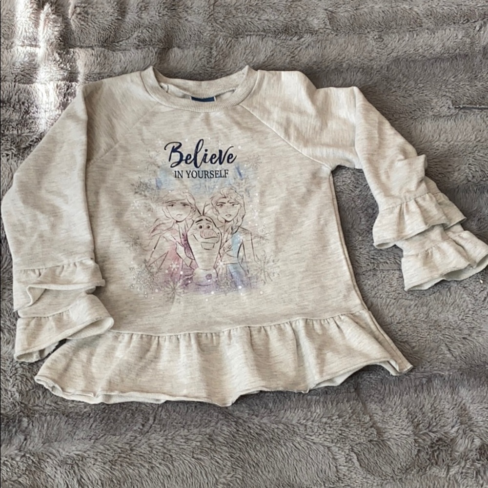 Disney Ruffle Hem & Sleeve Sweatshirt